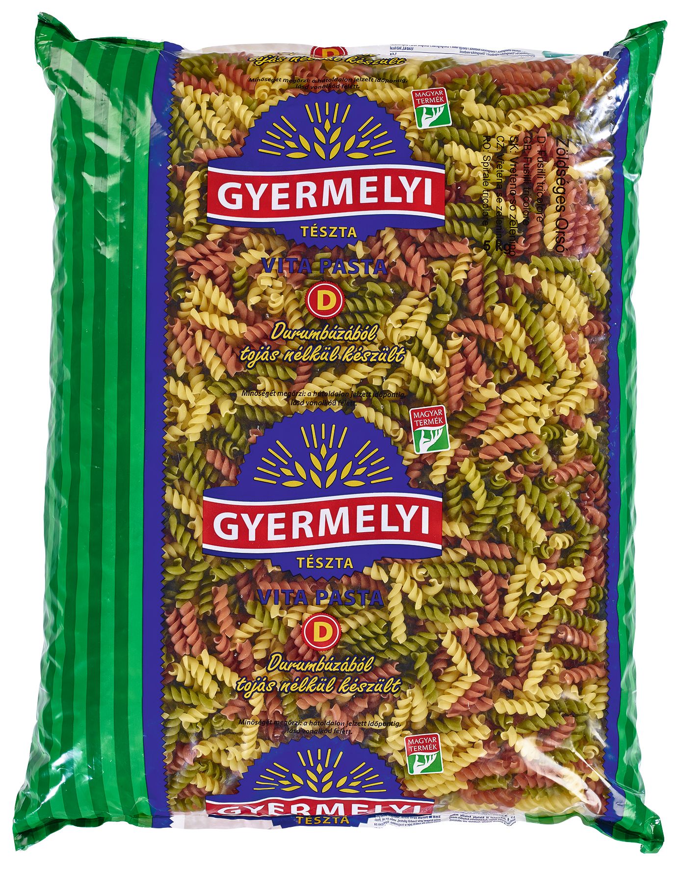 Gyermelyi Vita Pasta durum Zöldséges orsó 5kg